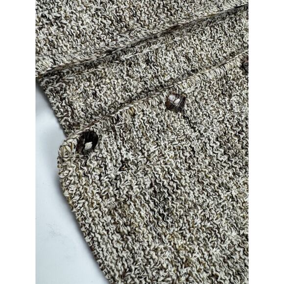 Reba Rose Cardigan Knit Beige Neutral Grandma Retro 90s Made in USA - Picture 11 of 12